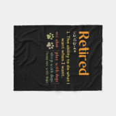 Couverture Polaire Cadeau de retraite des amoureux de les chiens retr (Devant (Horizontal))