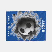 Couverture Polaire Cadeau de soccer personnalisé (Devant (Horizontal))