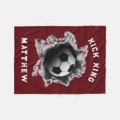Couverture Polaire Cadeau de soccer personnalisé (Devant (Horizontal))