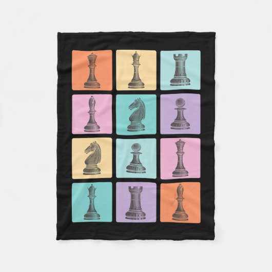 Couverture Polaire Cadeau d'échecs | J'Aime Vraiment Les Pièces D'Éch (Devant)