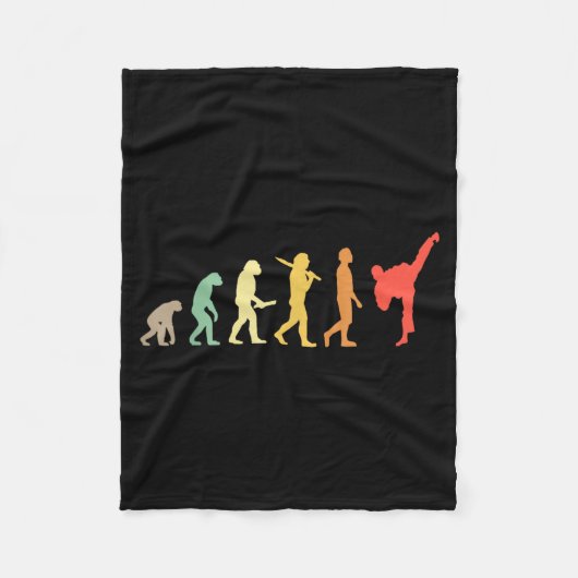 Couverture Polaire Cadeau d'évolution de karaté rétro pour Karateka (Devant)