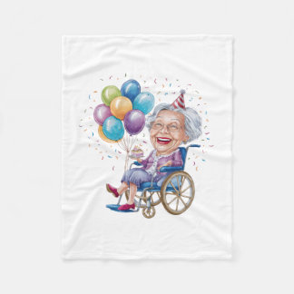 Couverture Polaire Cadeau drôle d'anniversaire pour grand-mère âgée p