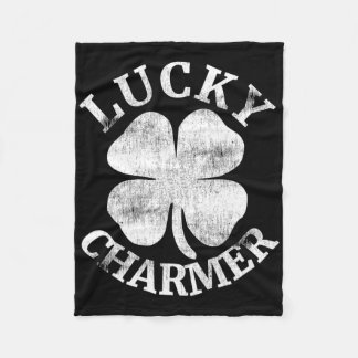 Couverture Polaire Cadeau drôle de la Saint-Patrick Charme Chanceux
