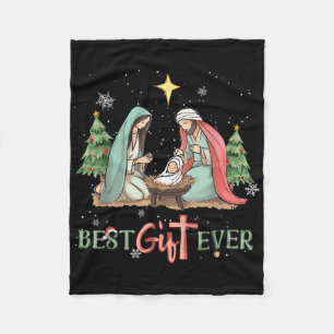 Couverture Polaire Cadeau drôle de Noël Jésus chrétien Joyeux Noël