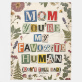 Couverture Polaire Cadeau drôle préféré pour maman (Devant)