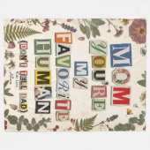 Couverture Polaire Cadeau drôle préféré pour maman (Devant (Horizontal))