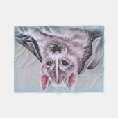 Couverture Polaire cadeau enroué d'art de chien de dessin de portrait (Devant (Horizontal))