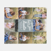 Couverture Polaire cadeau familial 8 photo petit-enfant simple (Devant (Horizontal))