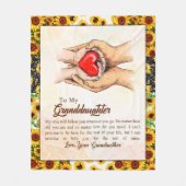 Couverture Polaire Cadeau Grandgirl | Love Grand-mère Famille Groupe (Devant)