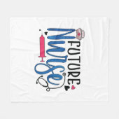 Couverture Polaire Cadeau infirmière | future infirmière (Devant (Horizontal))