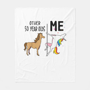 Couverture Polaire Cadeau licorne 50 ans anniversaire et moi pour