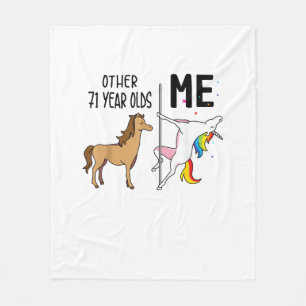 Couverture Polaire Cadeau licorne 71 ans anniversaire et moi autre