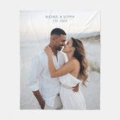 Couverture Polaire Cadeau mariage Blanche polaire Couple Cadeaux pers (Devant)