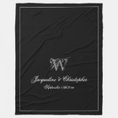 Couverture Polaire Cadeau mariage Nouveau marié Couple Keepsaké Monog (Devant)
