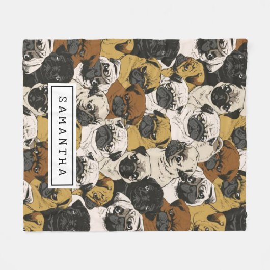 Couverture Polaire Cadeau mignon pour chien Amoureux des chiens Maman (Devant (Horizontal))