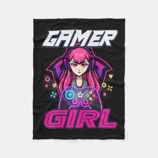 Couverture Polaire Cadeau mignon pour fille joueuse de jeu vidéo pass (Devant)