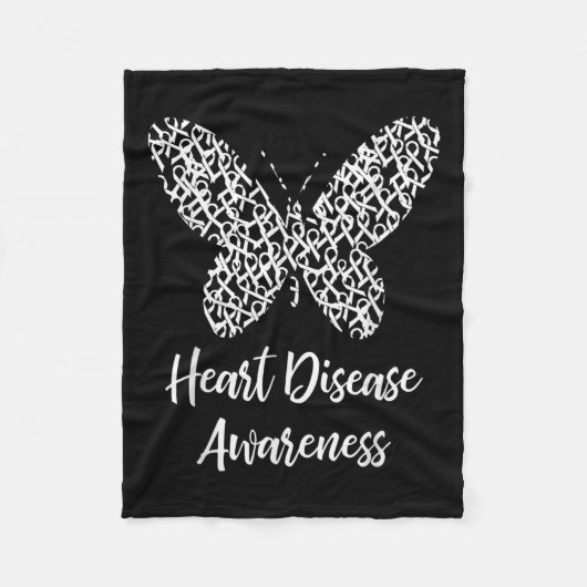 Couverture Polaire Cadeau Papillon de sensibilisation aux maladies ca (Devant)