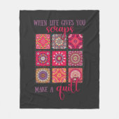 Couverture Polaire Cadeau patchwork pour quiltistes (Devant)