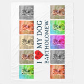 Couverture Polaire Cadeau personnalisé d'art pop pour chien pour amat (Devant)