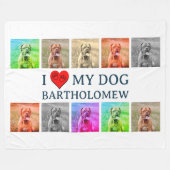 Couverture Polaire Cadeau personnalisé d'art pop pour chien pour amat (Devant (Horizontal))