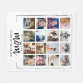 Couverture Polaire cadeau personnalisé de la mère 16 photos collage d (Devant (Horizontal))