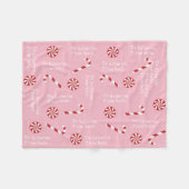 Couverture Polaire Cadeau Personnalisé De Père Noël Christmas Candy P (Devant (Horizontal))