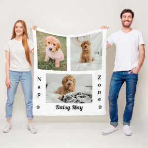 Couverture Polaire Cadeau personnalisé de photo de chien pour amateur