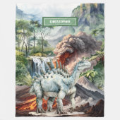 Couverture Polaire Cadeau Personnalisé Dinosaur Blanket Boys Annivers (Devant)