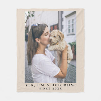 Couverture Polaire Cadeau personnalisé drôle pour maman de chien avec