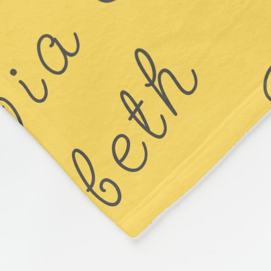 Couverture Polaire Cadeau personnalisé moutarde Jaune Personnalisé Ba (Coin)