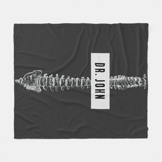 Couverture Polaire Cadeau personnalisé pour chiropraticien, docteur e (Devant (Horizontal))