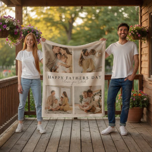 Couverture Polaire Cadeau personnalisé pour la fête des pères, photo