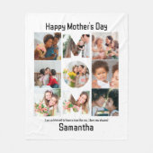 Couverture Polaire Cadeau personnalisé pour maman mère Fête 9 Photo C (Devant)