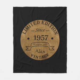 Couverture Polaire Cadeau personnalisé vintage 65e anniversaire