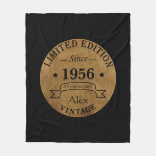 Couverture Polaire Cadeau personnalisé vintage 65e anniversaire