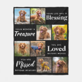 Couverture Polaire Cadeau Pet Memorial Perte Personnalisée De Chien P (Devant)