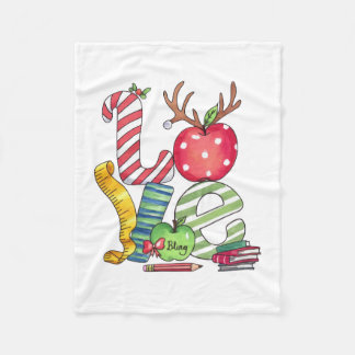 Couverture Polaire Cadeau pour Enseignant | Crayon Pomme d'Amour