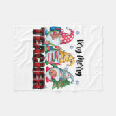Couverture Polaire Cadeau pour Enseignant | Enseignant Très Joyeux (Devant (Horizontal))