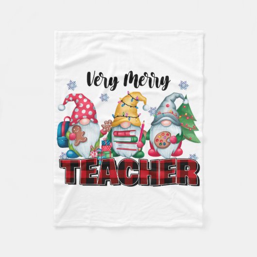 Couverture Polaire Cadeau pour Enseignant | Enseignant Très Joyeux (Devant)