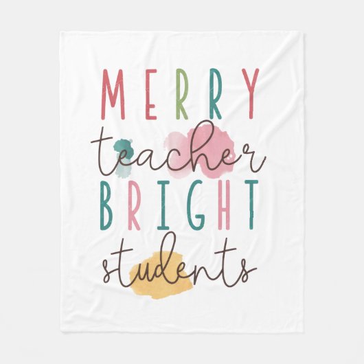 Couverture Polaire Cadeau pour Enseignant | Joyeux Enseignant Élèves (Devant)