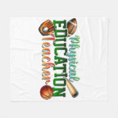 Couverture Polaire Cadeau pour enseignant | Professeur d'éducation ph (Devant (Horizontal))