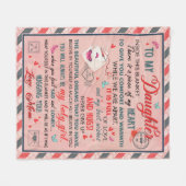 Couverture Polaire Cadeau pour fille, pour Anniversaire Toison Blanke (Devant (Horizontal))