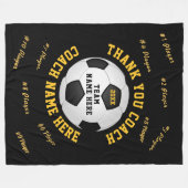 Couverture Polaire Cadeau pour l'entraîneur de football dans votre co (Devant (Horizontal))