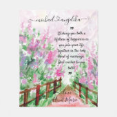 Couverture Polaire Cadeau pour les jeunes mariés avec message personn (Devant)