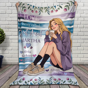 Couverture Polaire Cadeau pour les noms de nièce et neveux personnali