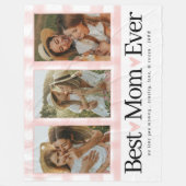 Couverture Polaire Cadeau pour Maman Fête des Mères Photo Best Mom En (Devant)