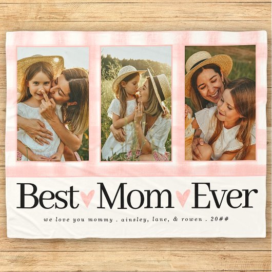 Couverture Polaire Cadeau pour Maman Fête des Mères Photo Best Mom En