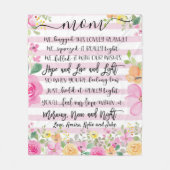 Couverture Polaire Cadeau pour maman, grand-mère Cadeau, floral perso (Devant)