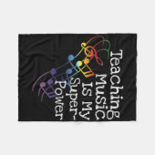 Couverture Polaire Cadeau pour professeur de musique (Devant (Horizontal))