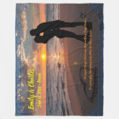 Couverture Polaire Cadeau Romance Couples personnalisable (Devant)